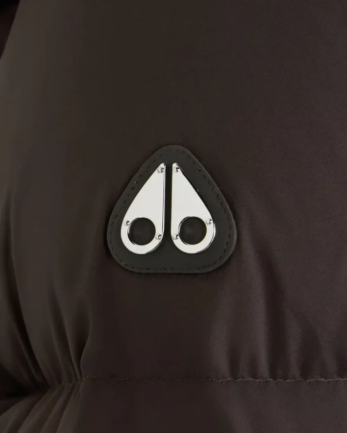 Belle Dune kort dunjakke med shearling-kant