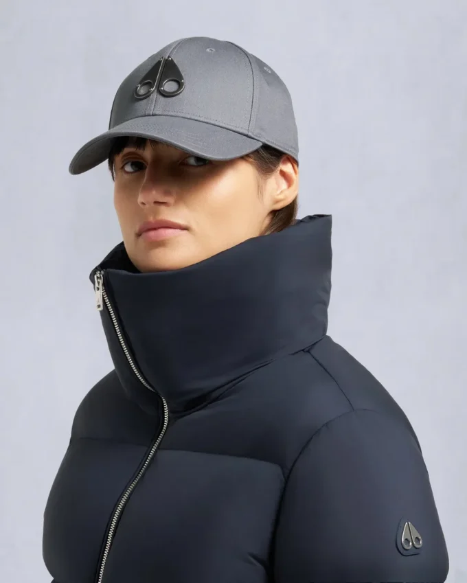 Belle Dune kort dunjakke med shearling-kant