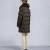 Belle Dune lang shearling-trimmet pufferjakke