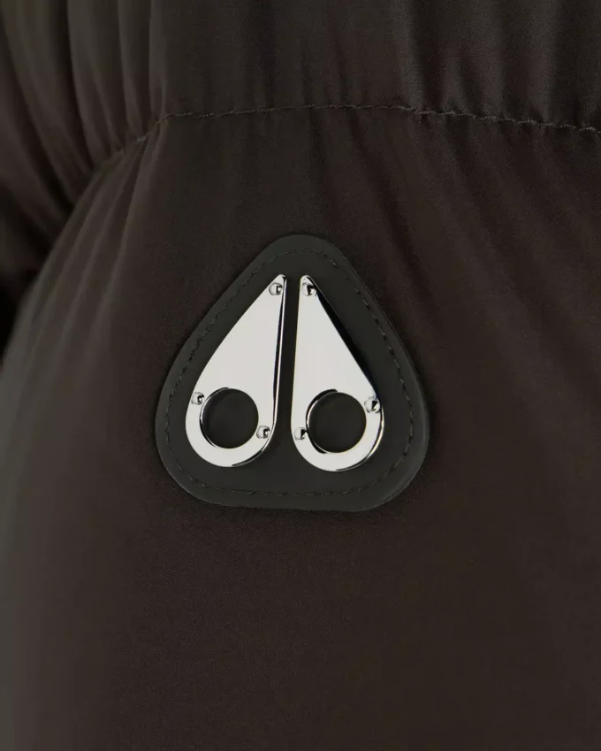 Belle Dune lang shearling-trimmet pufferjakke