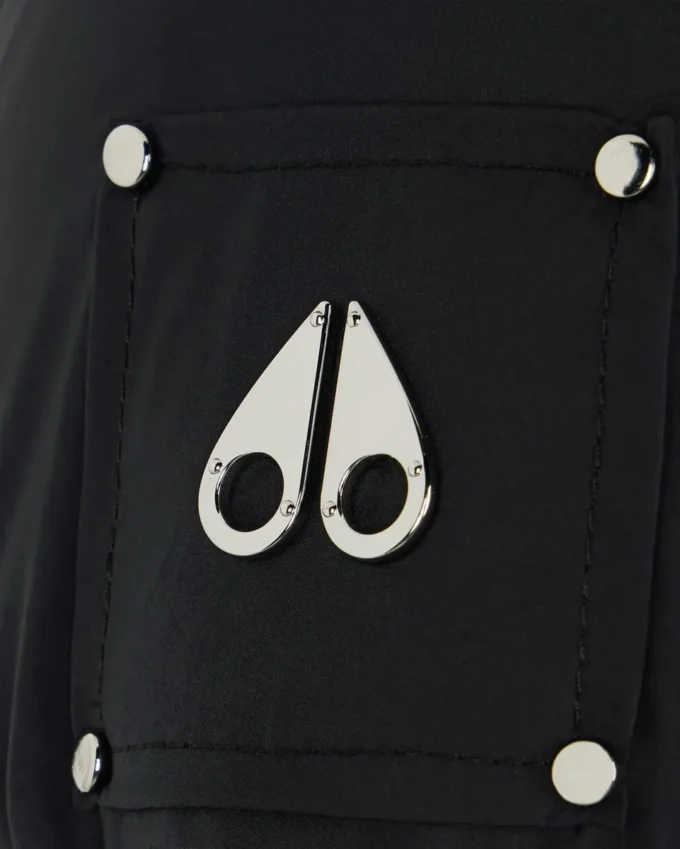 Belle Dune lang shearling-trimmet pufferjakke