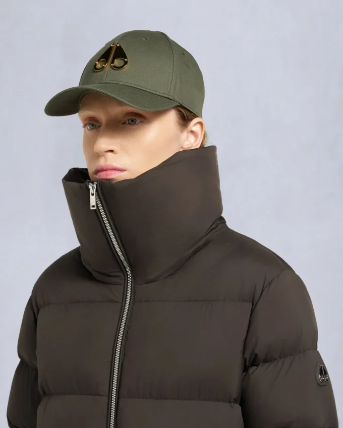 Belle Dune lang shearling-trimmet pufferjakke