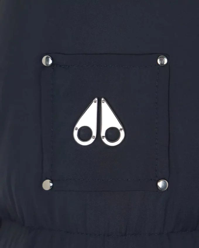 Belle Dune lang shearling-trimmet pufferjakke