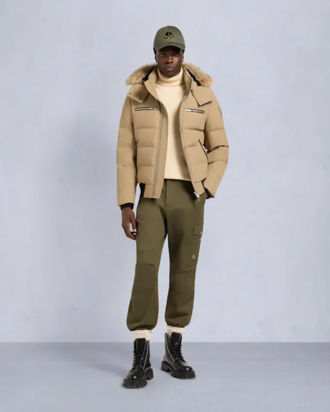 Bomberjakke med shearling-kant