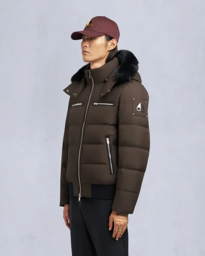 Bomberjakke med shearling-kant