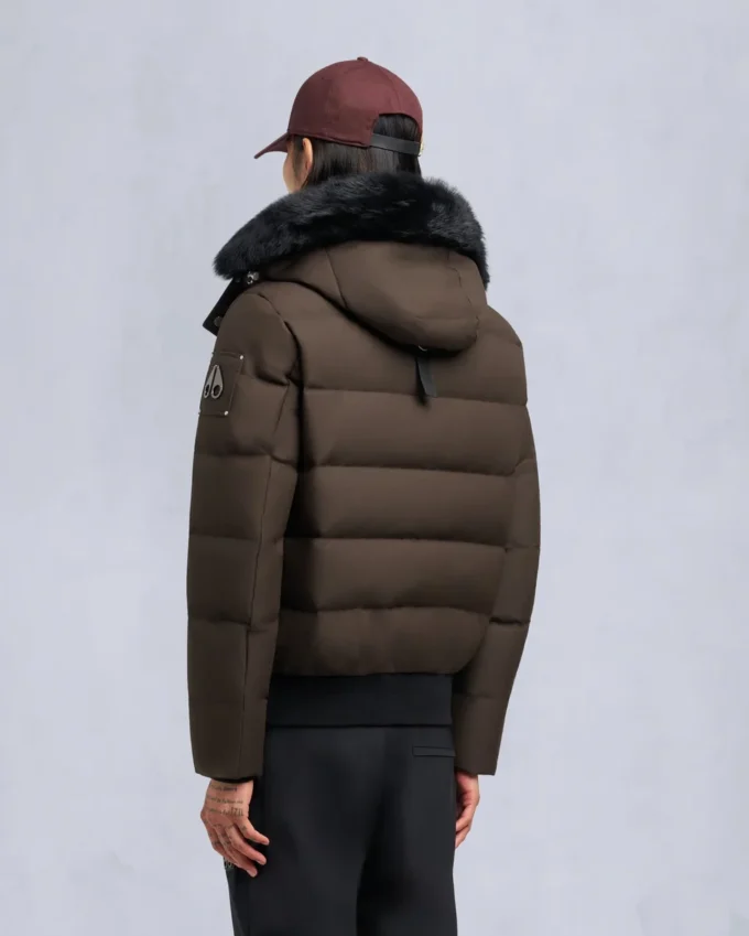 Bomberjakke med shearling-kant