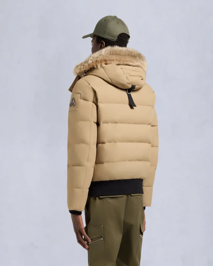 Bomberjakke med shearling-kant