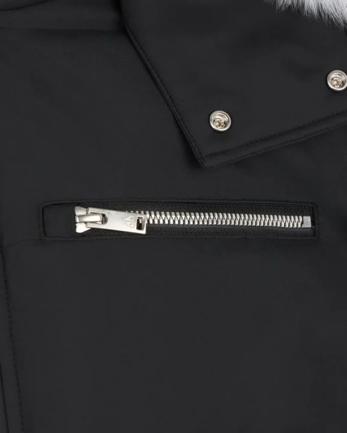 Bomberjakke med shearling-kant