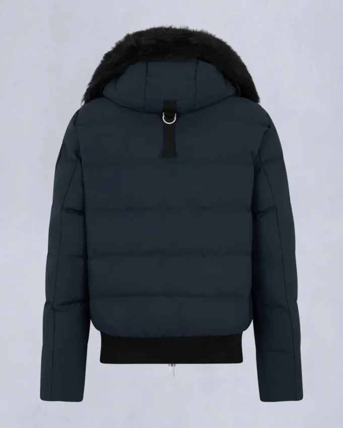 Bomberjakke med shearling-kant