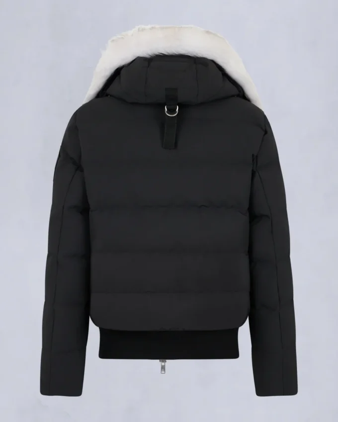 Bomberjakke med shearling-kant