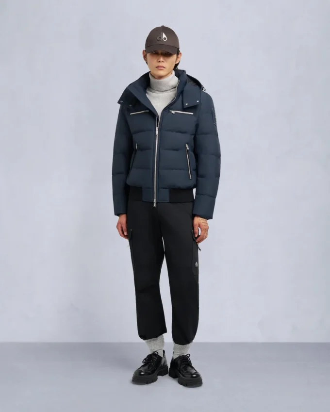 Bomberjakke med shearling-kant