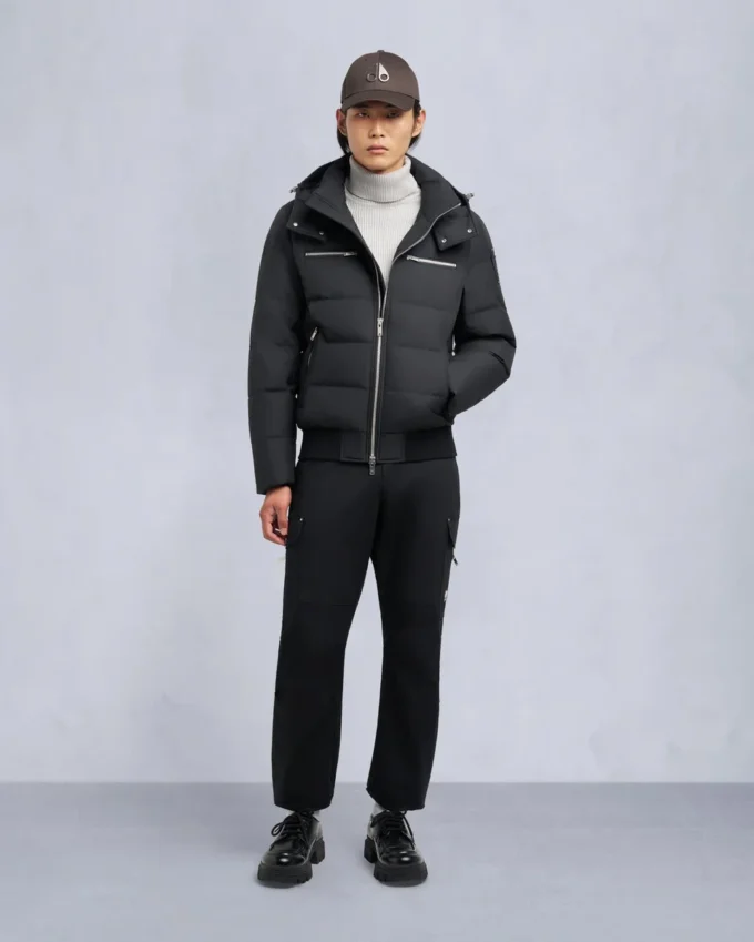 Bomberjakke med shearling-kant