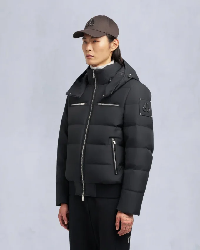 Bomberjakke med shearling-kant