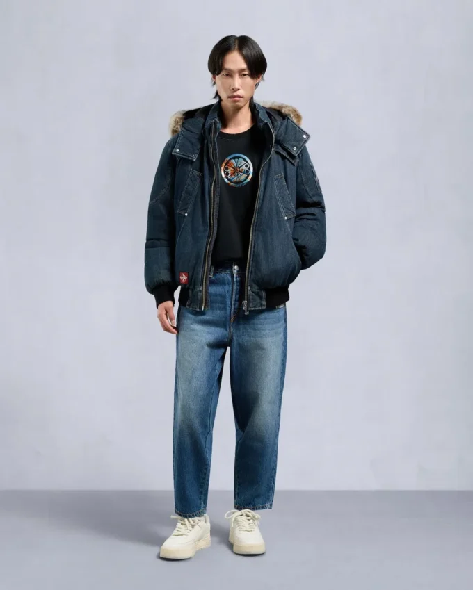 Evisu X Moose Denim Ballistic Bomber Jacket