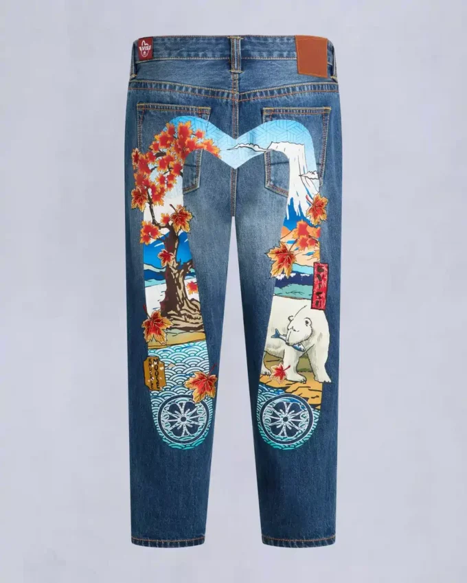 Evisu X Moose Straight Leg Jeans