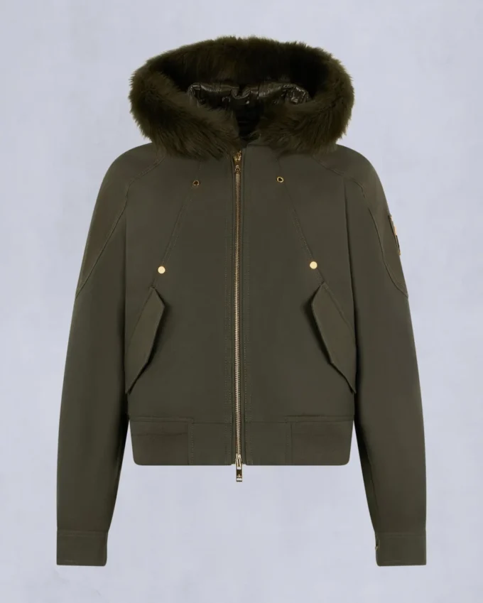 Gold Series Logan Shearling Trim Bomber Jacket