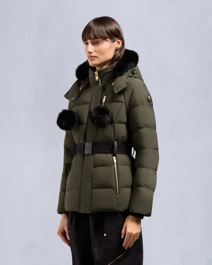 Gold Series Nyluxe Cambria Shearling Trim Jacket