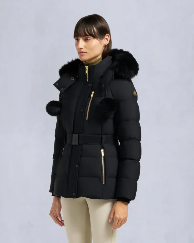 Gold Series Nyluxe Cambria Shearling Trim Jacket