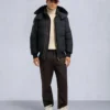 Gold Series Nyluxe Stagg Shearling Trim Bomber Gold Series Nyluxe Stagg Shearling Trim Bomber