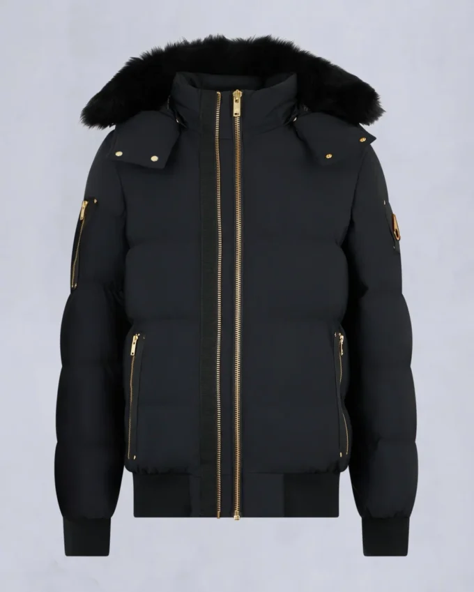 Gold Series Nyluxe Stagg Shearling Trim Bomber Gold Series Nyluxe Stagg Shearling Trim Bomber