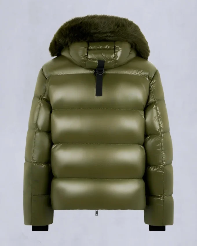 Kings Puffer Shearling Trim Jacket