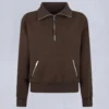 Mix Media Quarter Zip Sweater