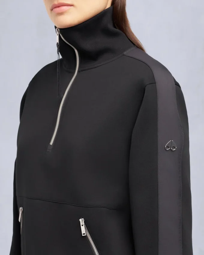 Mix Media Quarter Zip Sweater