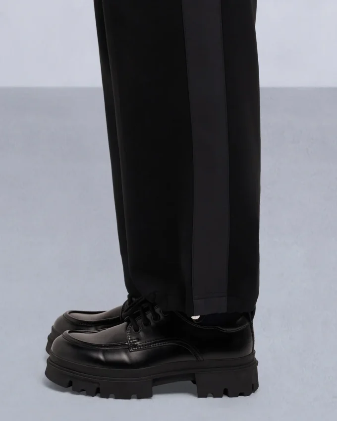 Mix Media Wide Leg Pant