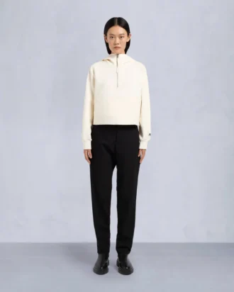 Mixmedia pullover-hettegenser