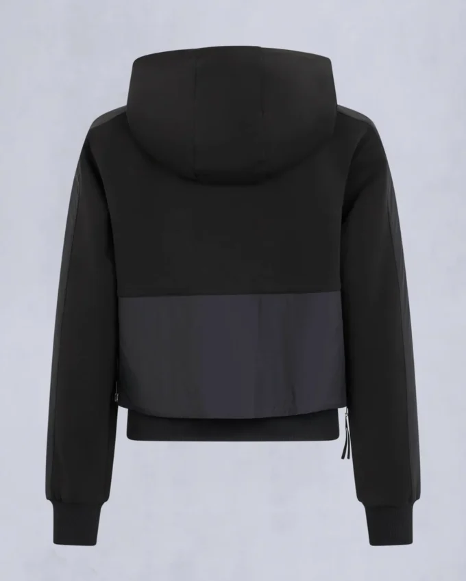 Mixmedia pullover-hettegenser