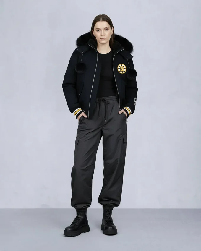 Nhl X Moose Knuckles Bruins bomberjakke