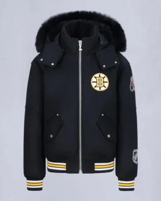 Nhl X Moose Knuckles Bruins bomberjakke Nhl X Moose Knuckles Bruins bomberjakke