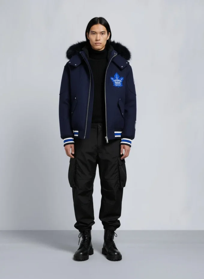 Nhl X Moose Knuckles Maple Leafs bomberjakke