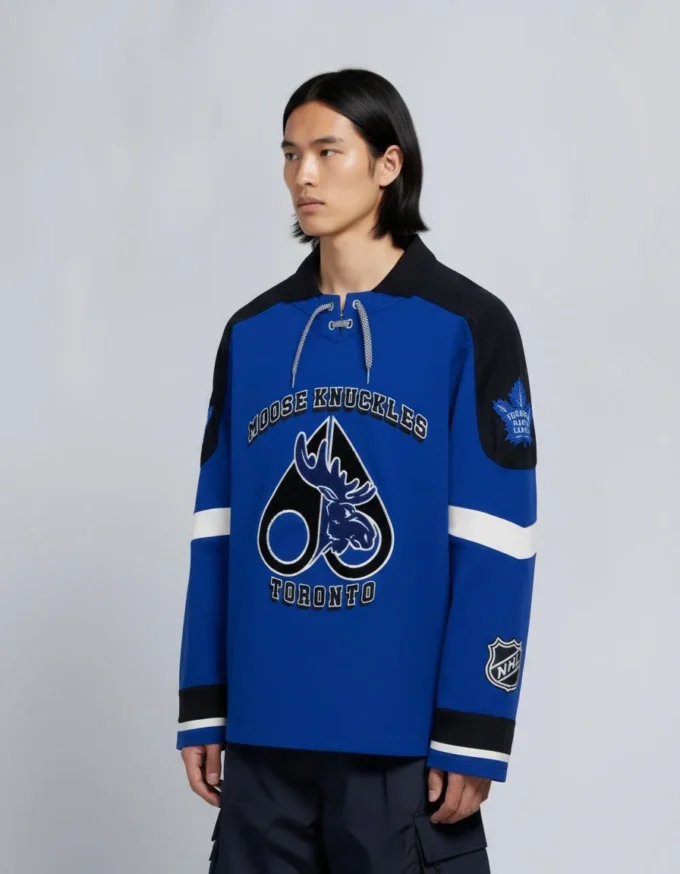 Nhl X Moose Knuckles Maple Leafs Polo