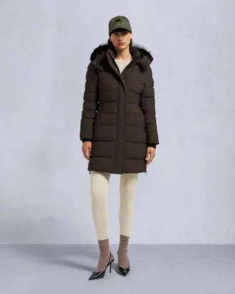 Nyluxe Watershed Shearling Trim Parka