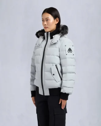 Onyx Ladriere bomberjakke med shearling-kant