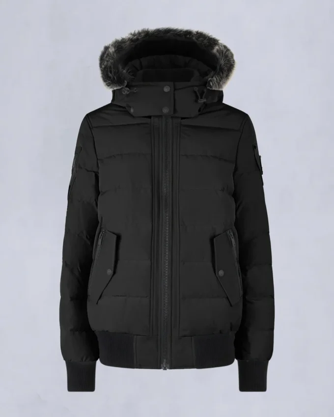 Onyx Ladriere bomberjakke med shearling-kant