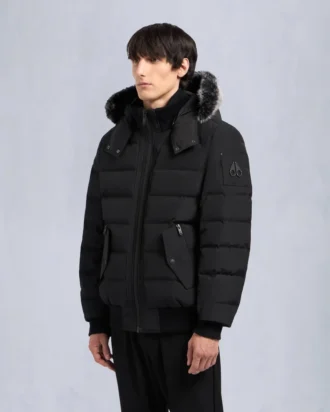 Onyx Scotchtown bomberjakke med shearling-kant