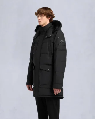 Onyx Shearling Trim Big Ridge Parka