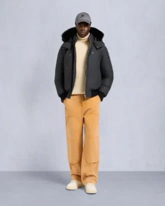 Original ballistisk bomberjakke med shearling-kant