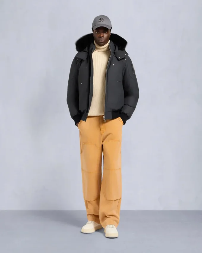 Original ballistisk bomberjakke med shearling-kant Original ballistisk bomberjakke med shearling-kant