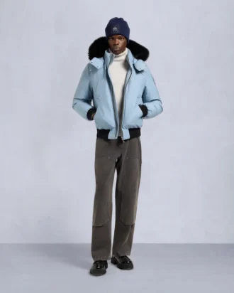 Original ballistisk bomberjakke med shearling-kant