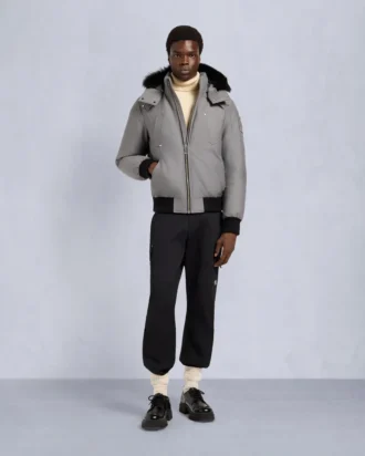 Original ballistisk bomberjakke med shearling-kant