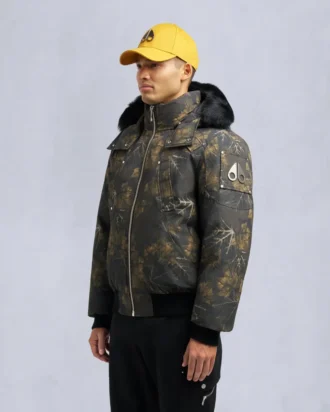 Original ballistisk bomberjakke med shearling-kant