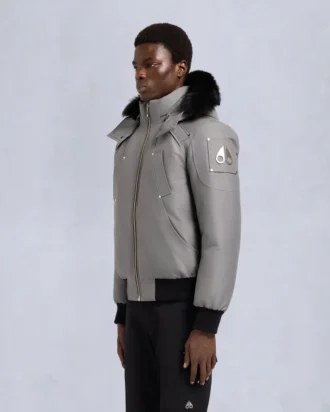 Original ballistisk bomberjakke med shearling-kant