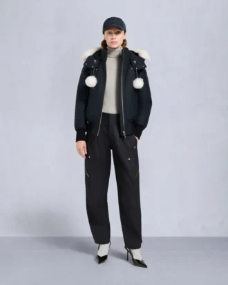 Original Debbie Shearling Trim Bomber Jacket