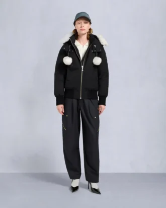 Original Debbie Shearling Trim Bomber Jacket