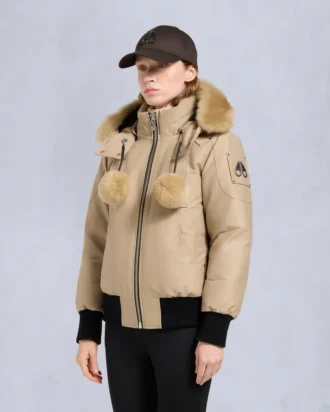 Original Debbie Shearling Trim Bomber Jacket