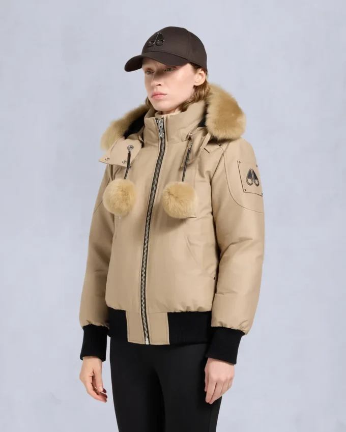 Original Debbie Shearling Trim Bomber Jacket