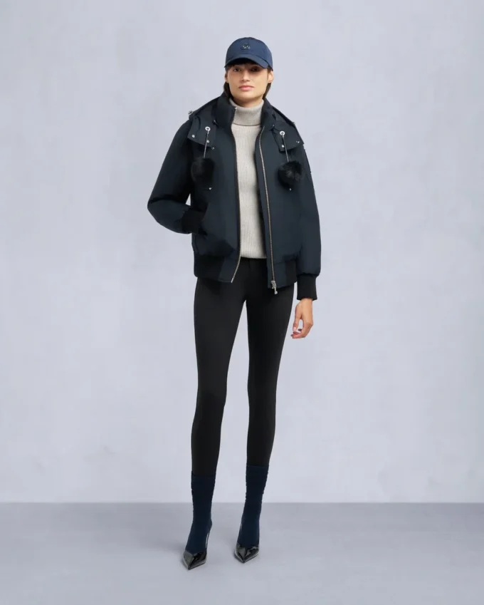 Original Debbie Shearling Trim Bomber Jacket